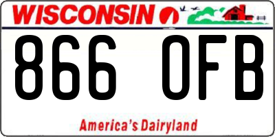 WI license plate 866OFB