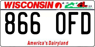 WI license plate 866OFD