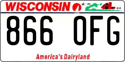 WI license plate 866OFG