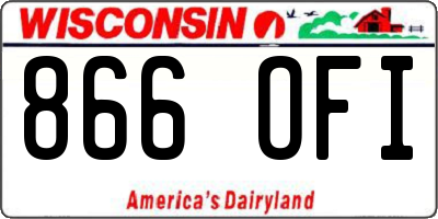 WI license plate 866OFI