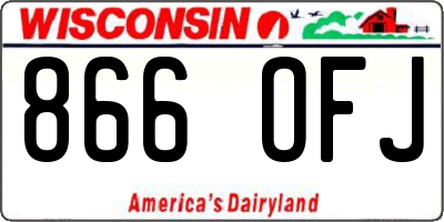 WI license plate 866OFJ