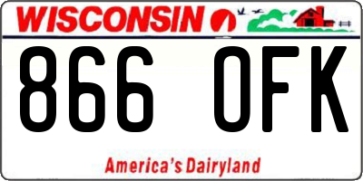 WI license plate 866OFK