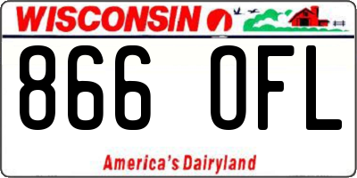 WI license plate 866OFL
