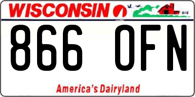WI license plate 866OFN
