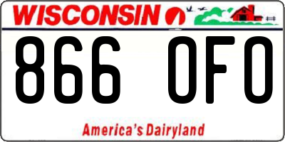 WI license plate 866OFO