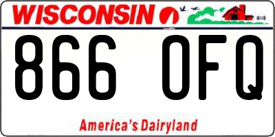 WI license plate 866OFQ