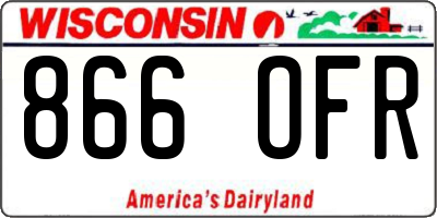 WI license plate 866OFR