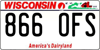 WI license plate 866OFS