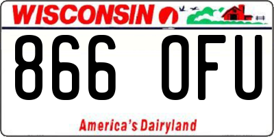 WI license plate 866OFU