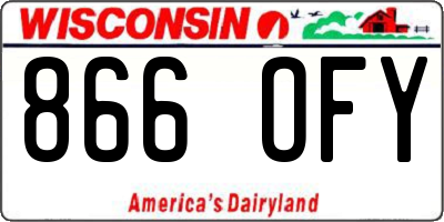 WI license plate 866OFY