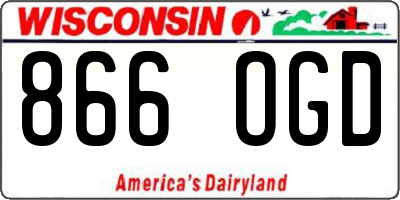 WI license plate 866OGD
