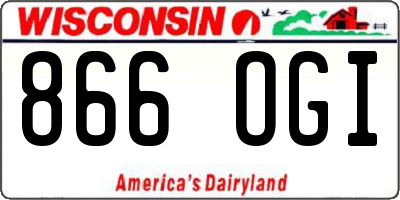 WI license plate 866OGI