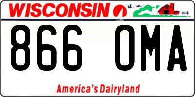 WI license plate 866OMA