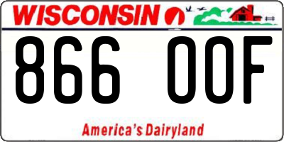 WI license plate 866OOF