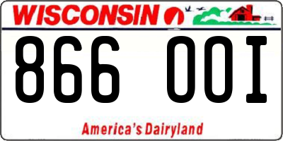 WI license plate 866OOI