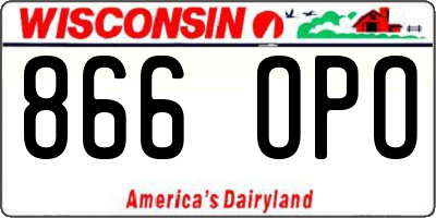 WI license plate 866OPO