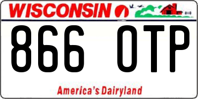 WI license plate 866OTP
