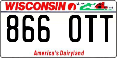 WI license plate 866OTT