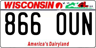 WI license plate 866OUN