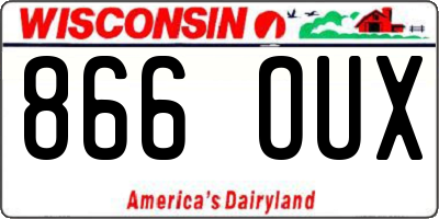 WI license plate 866OUX