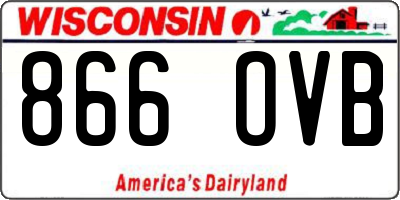 WI license plate 866OVB