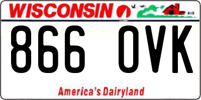 WI license plate 866OVK