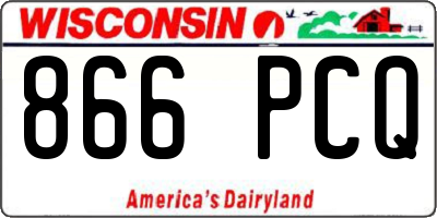 WI license plate 866PCQ