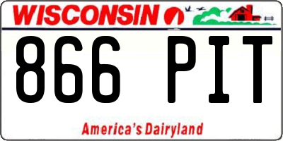WI license plate 866PIT
