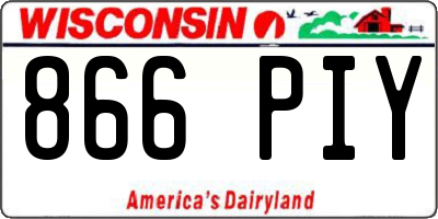 WI license plate 866PIY