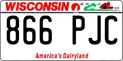 WI license plate 866PJC
