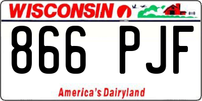 WI license plate 866PJF