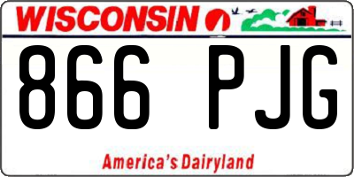 WI license plate 866PJG