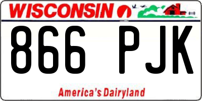 WI license plate 866PJK