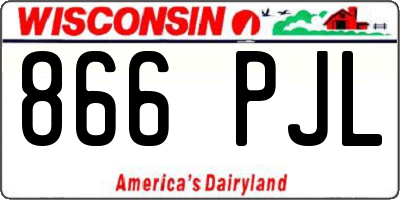 WI license plate 866PJL