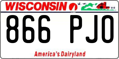 WI license plate 866PJO
