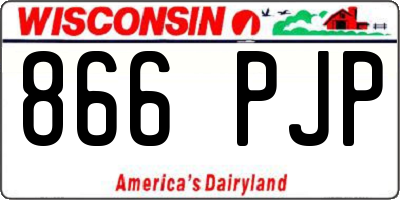 WI license plate 866PJP