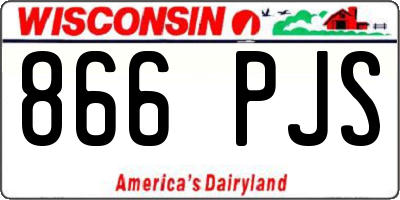 WI license plate 866PJS