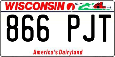 WI license plate 866PJT