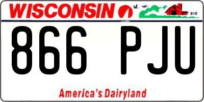 WI license plate 866PJU