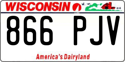 WI license plate 866PJV