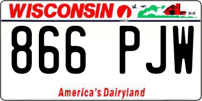 WI license plate 866PJW