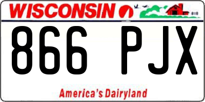 WI license plate 866PJX