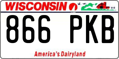 WI license plate 866PKB