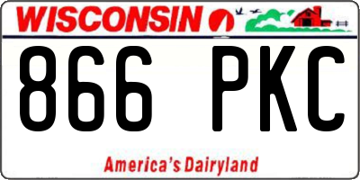 WI license plate 866PKC