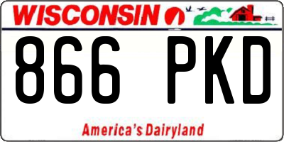 WI license plate 866PKD