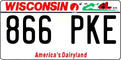 WI license plate 866PKE