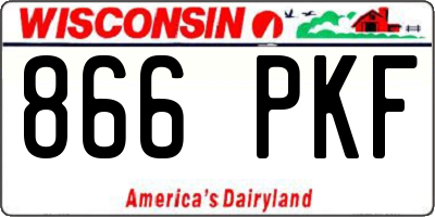 WI license plate 866PKF