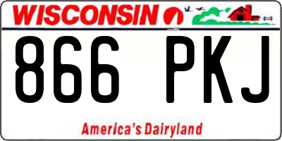 WI license plate 866PKJ