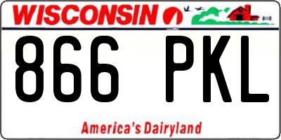 WI license plate 866PKL