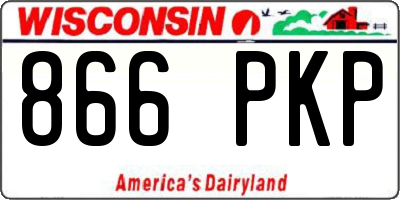 WI license plate 866PKP